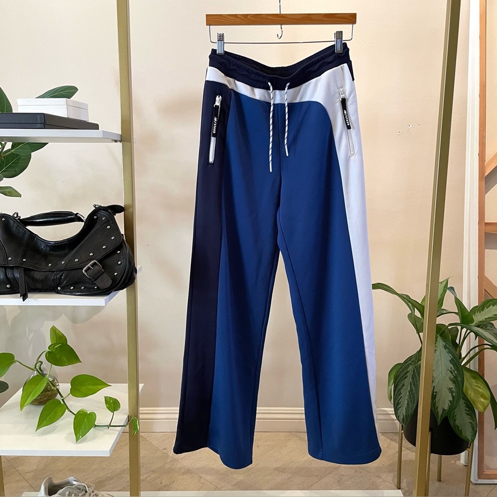 New Balance x Staud Blue and White Retro Track Pants